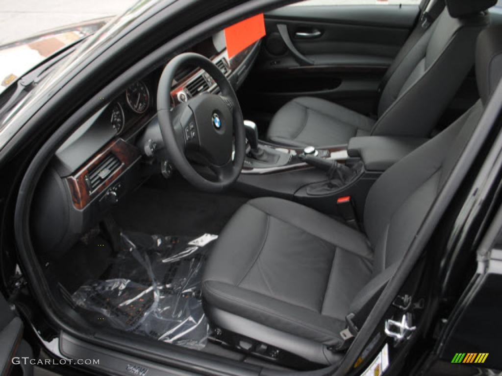 Black Interior 2008 BMW 3 Series 328i Sedan Photo #48332662