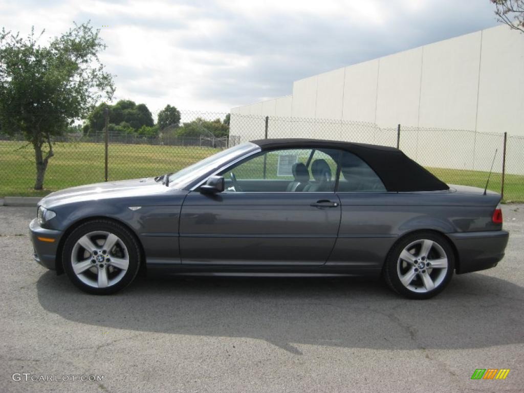 2005 3 Series 325i Convertible - Sparkling Graphite Metallic / Grey photo #3