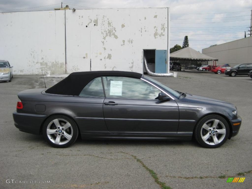 2005 3 Series 325i Convertible - Sparkling Graphite Metallic / Grey photo #8