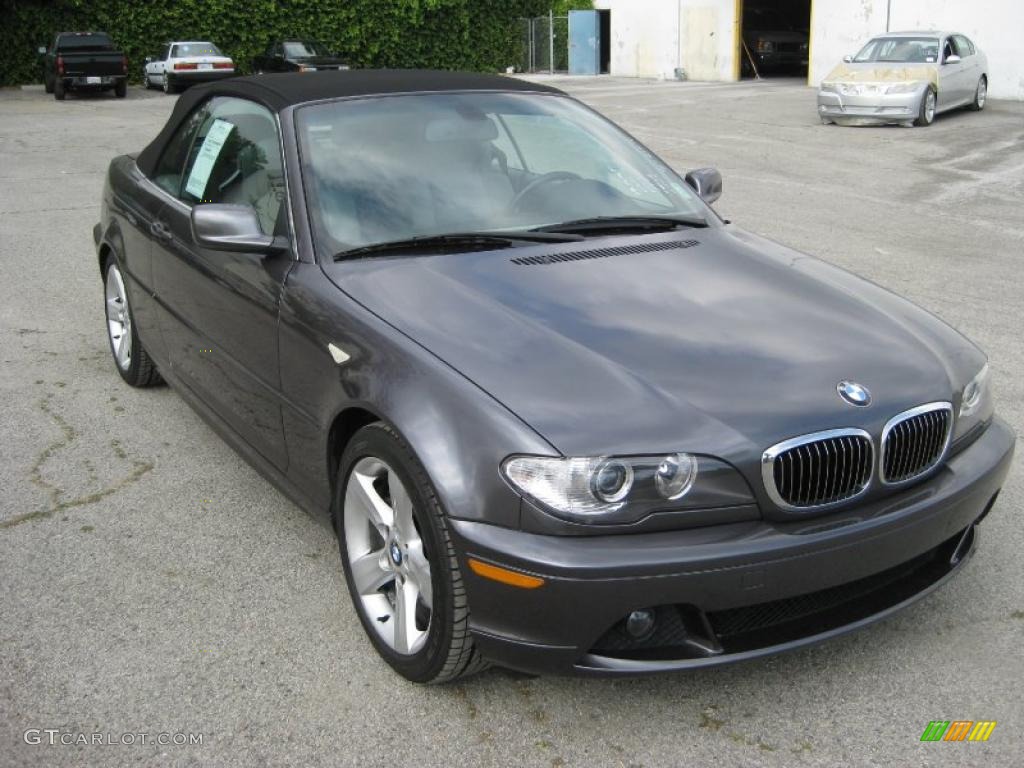 2005 3 Series 325i Convertible - Sparkling Graphite Metallic / Grey photo #9