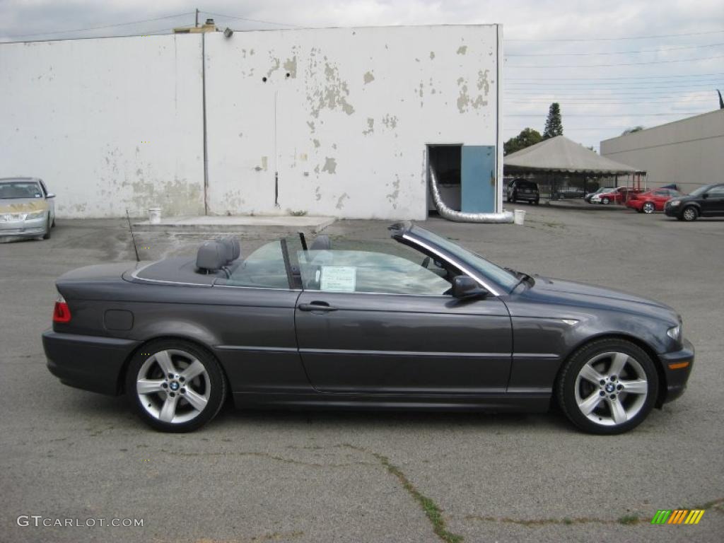 2005 3 Series 325i Convertible - Sparkling Graphite Metallic / Grey photo #11