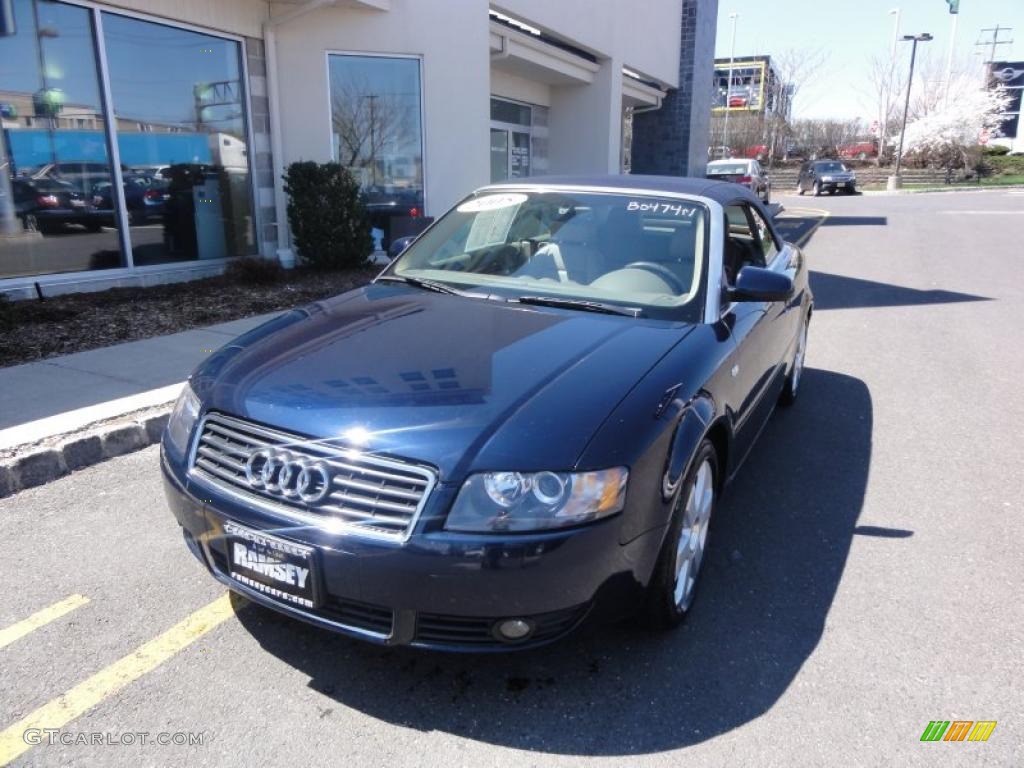 2005 A4 3.0 quattro Cabriolet - Moro Blue Pearl Effect / Beige photo #1