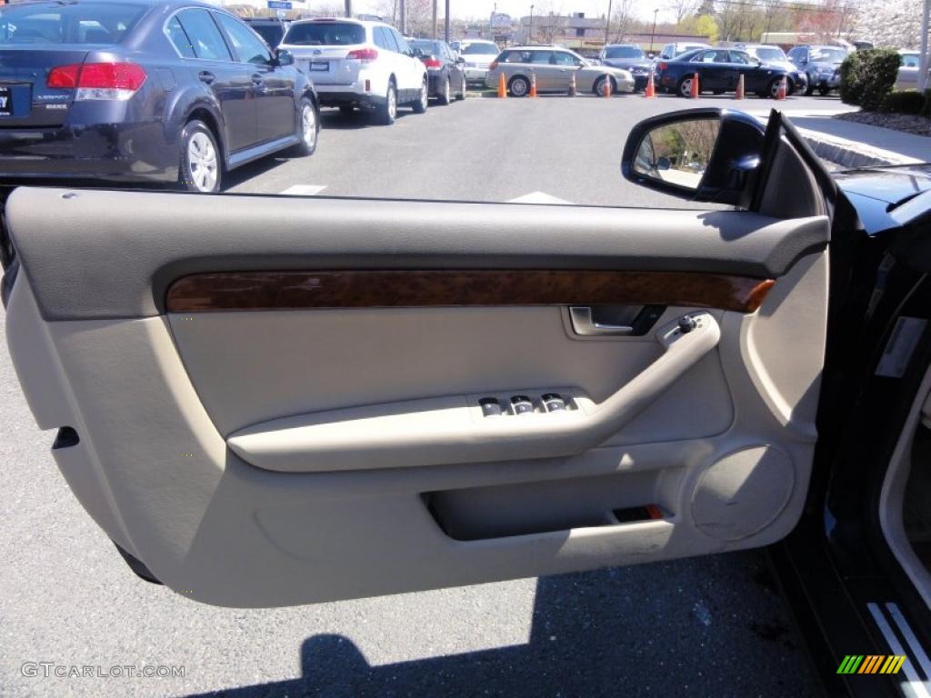 2005 Audi A4 3.0 quattro Cabriolet Beige Door Panel Photo #48333262