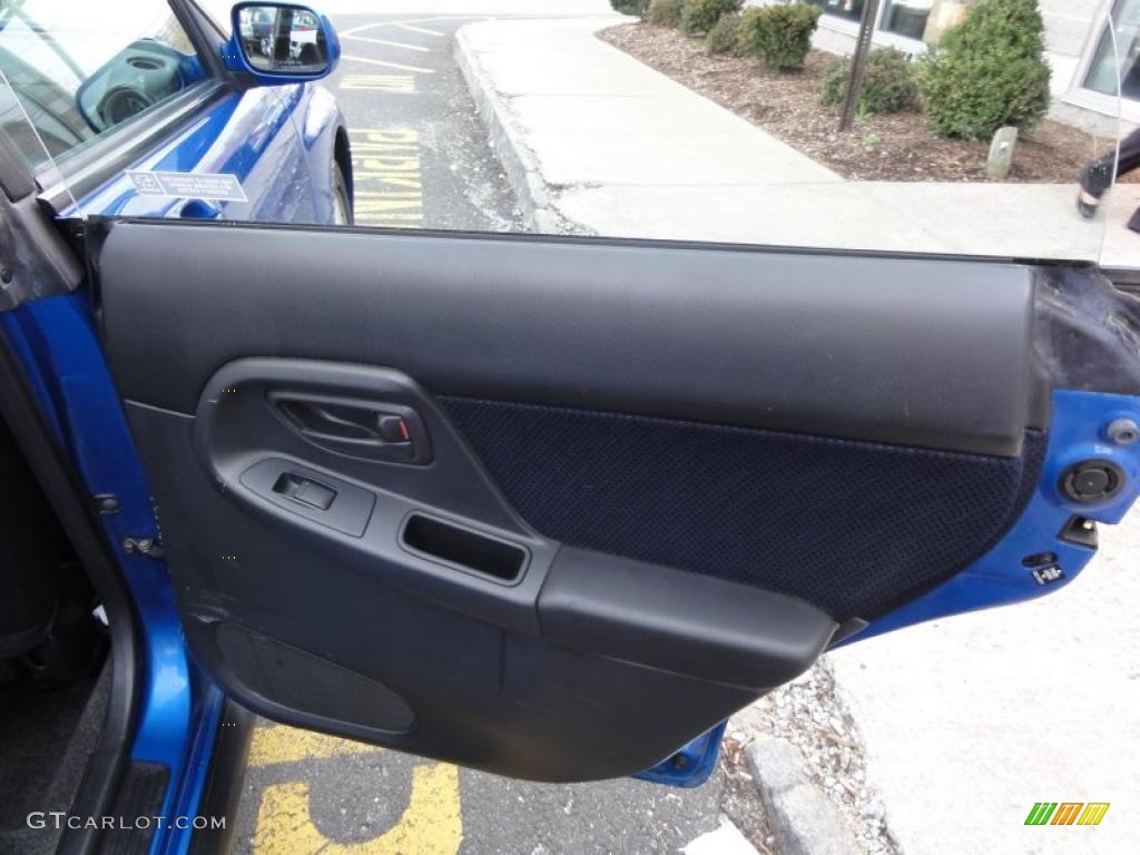 2002 Subaru Impreza WRX Sedan Black Door Panel Photo #48333620