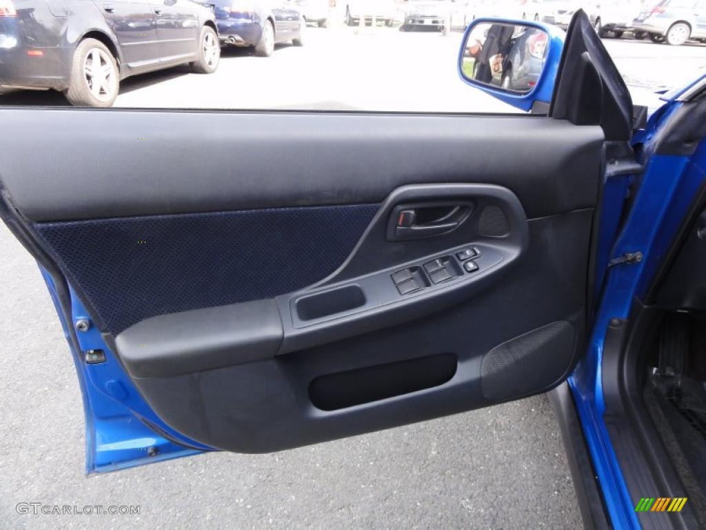 2002 Subaru Impreza WRX Sedan Black Door Panel Photo #48333655