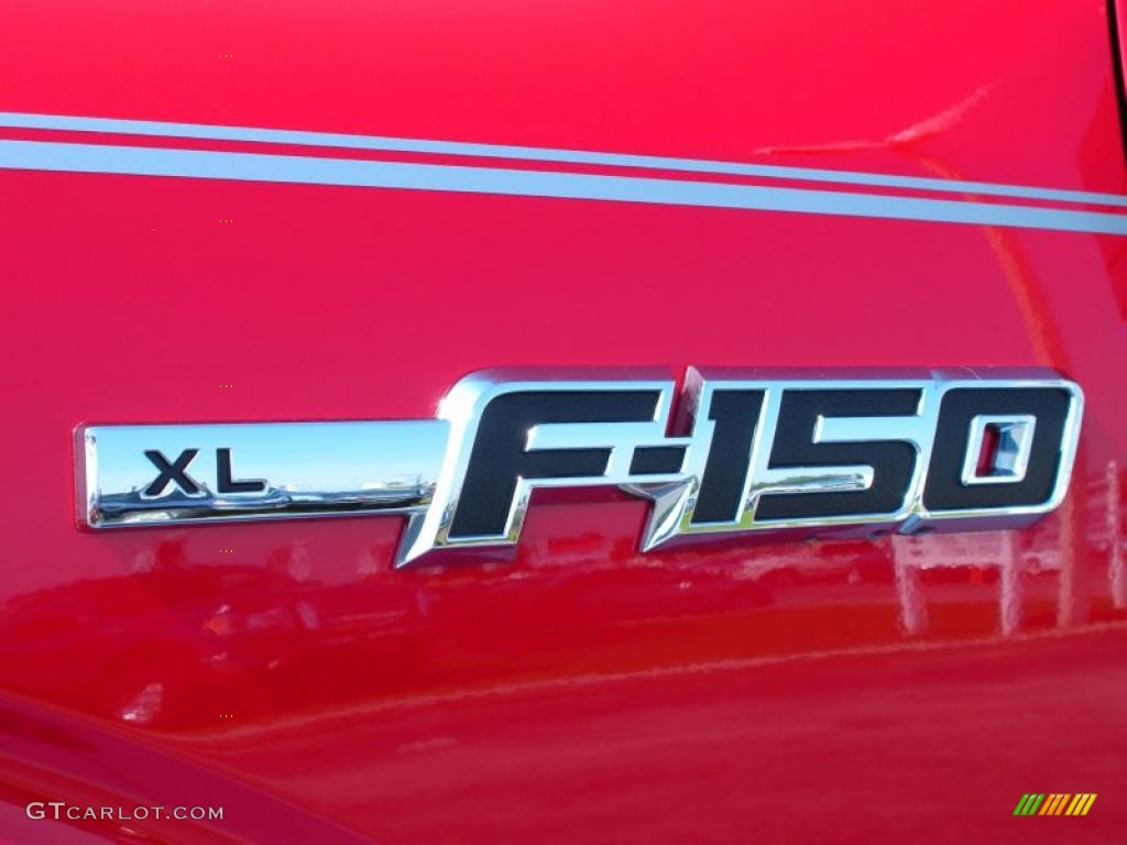 2011 F150 XL Regular Cab - Vermillion Red / Steel Gray photo #4