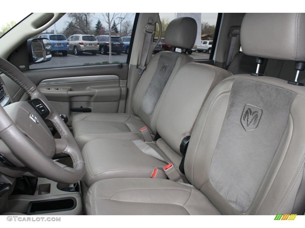Taupe Interior 2005 Dodge Ram 3500 Laramie Quad Cab 4x4 Photo #48336109