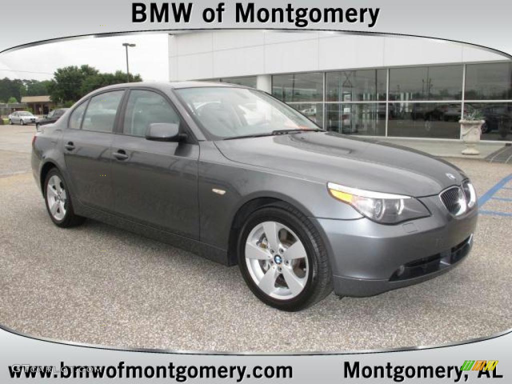 2007 5 Series 530xi Sedan - Titanium Grey Metallic / Grey photo #1