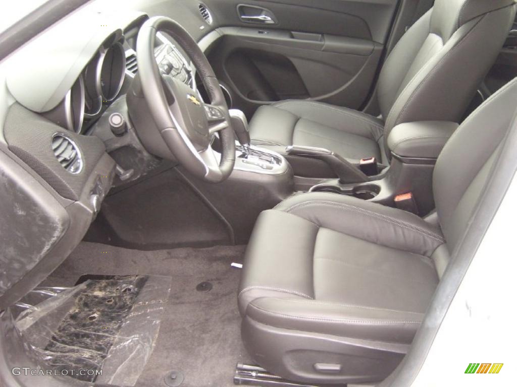 Jet Black Leather Interior 2011 Chevrolet Cruze LT Photo #48339853