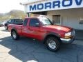 1999 Bright Red Ford Ranger XLT Extended Cab 4x4  photo #2