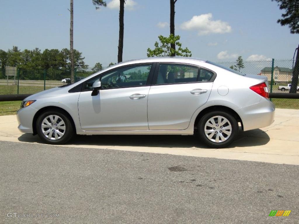 Alabaster Silver Metallic 2012 Honda Civic LX Sedan Exterior Photo #48340030