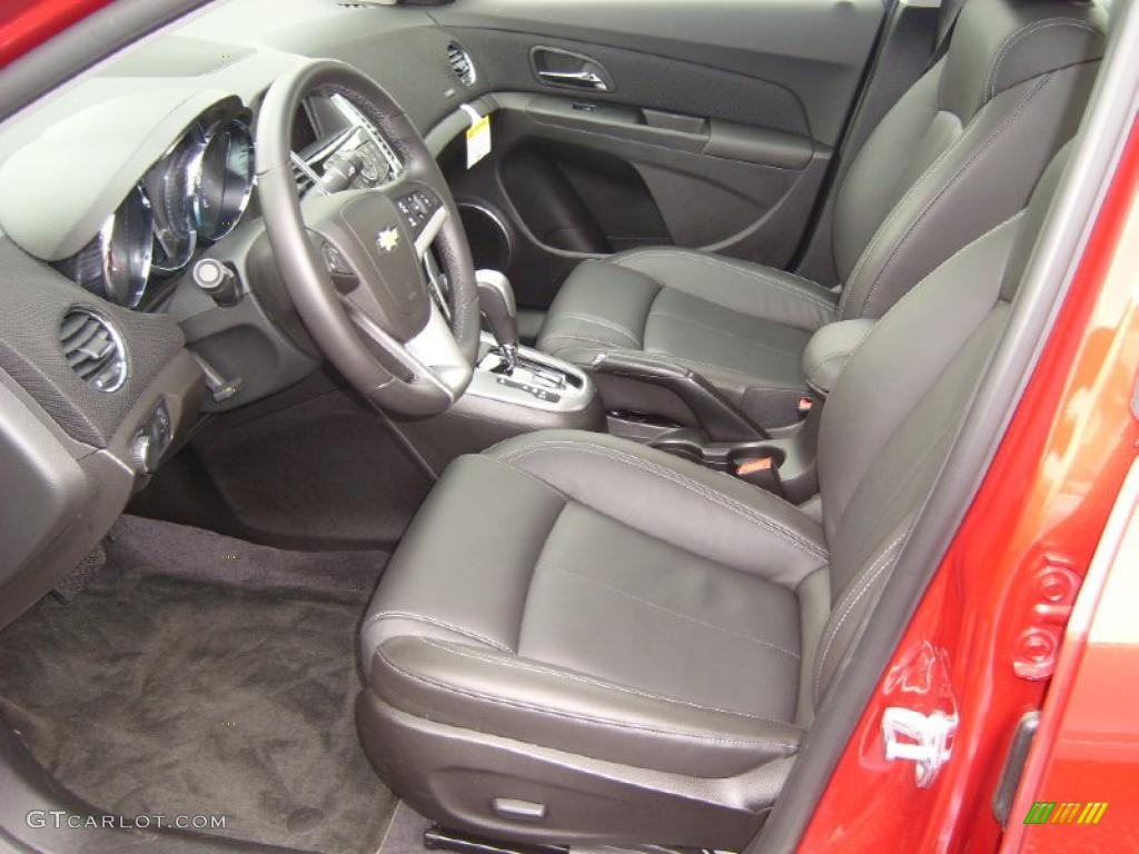 Jet Black Leather Interior 2011 Chevrolet Cruze LTZ Photo #48341155