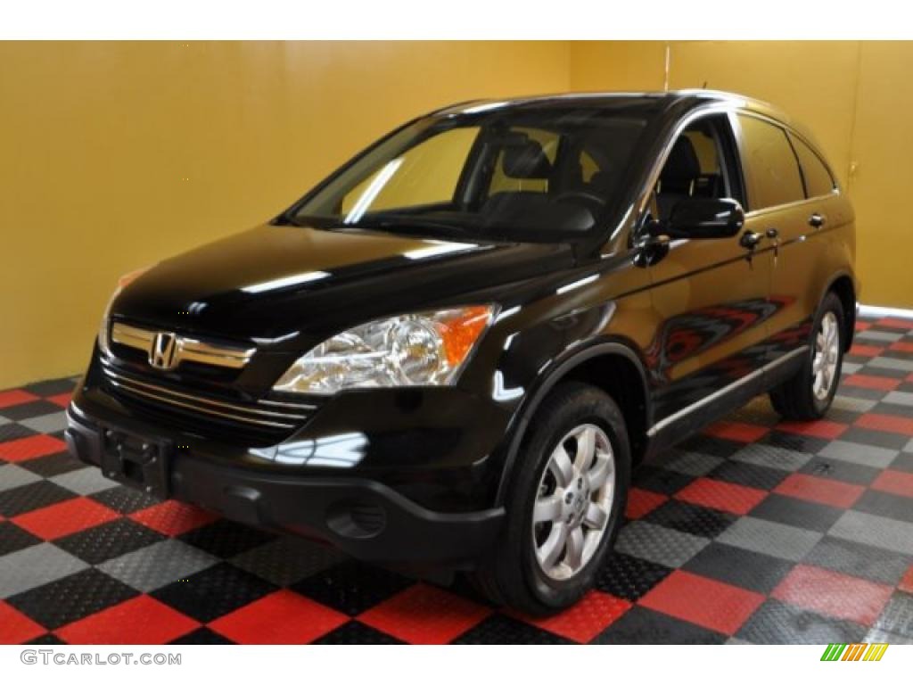 2009 CR-V EX-L 4WD - Crystal Black Pearl / Black photo #2