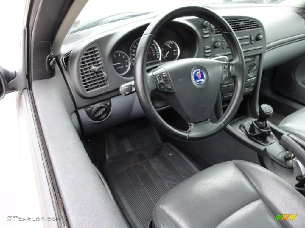 Slate Gray Interior 2005 Saab 9-3 Linear Sport Sedan Photo #48342970