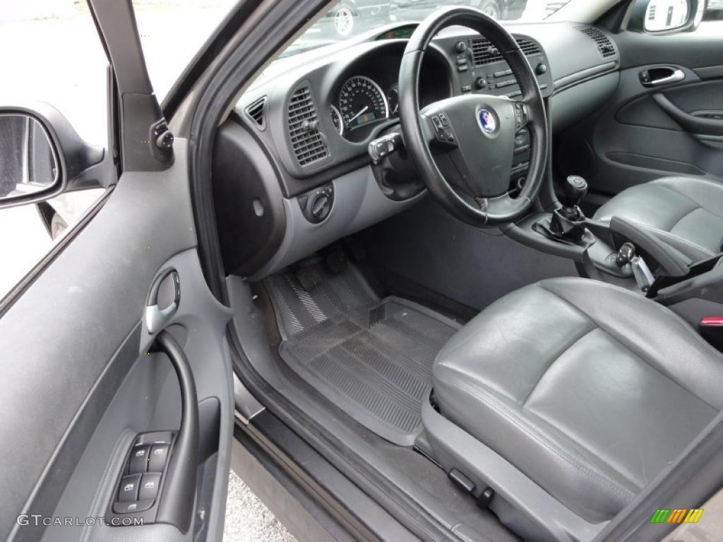 Slate Gray Interior 2005 Saab 9-3 Linear Sport Sedan Photo #48342985