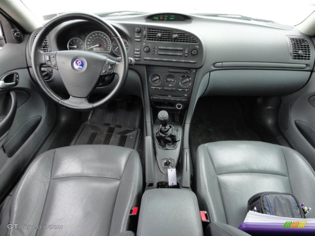 2005 Saab 9-3 Linear Sport Sedan Slate Gray Dashboard Photo #48343204