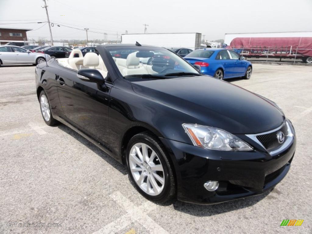 Obsidian Black 2010 Lexus IS 250C Convertible Exterior Photo #48343585