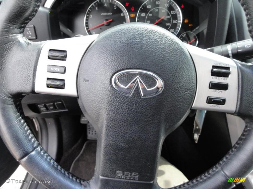 2003 Infiniti FX 35 AWD Graphite Black Steering Wheel Photo #48346777