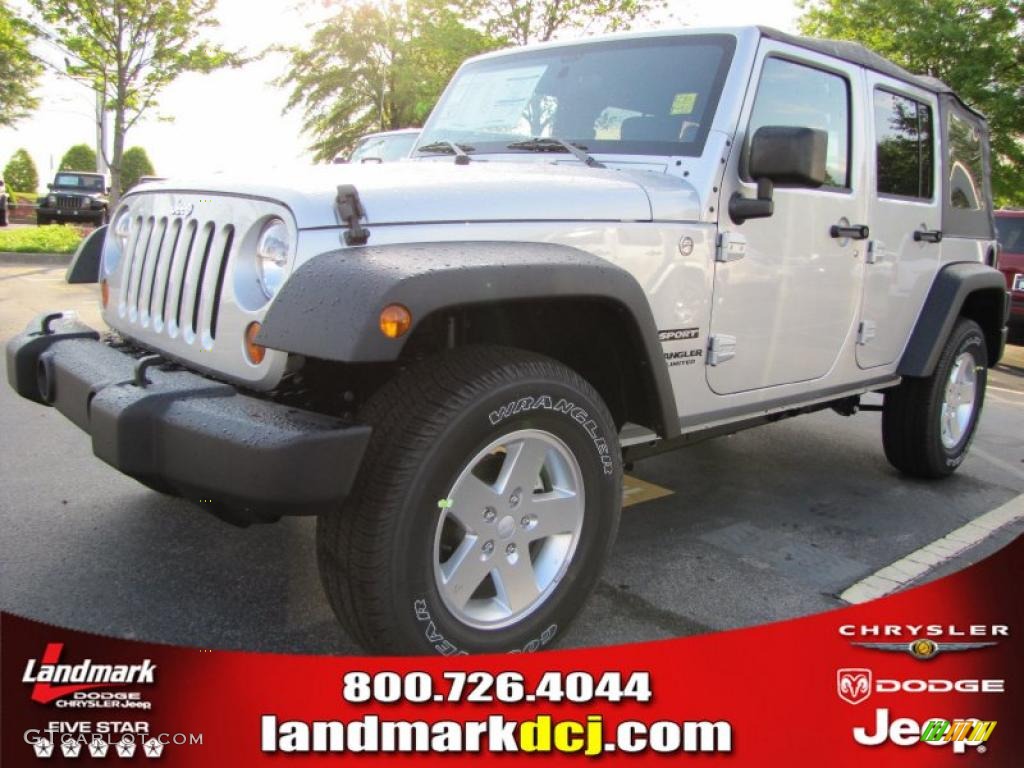 2011 Wrangler Unlimited Sport 4x4 - Bright Silver Metallic / Black photo #1