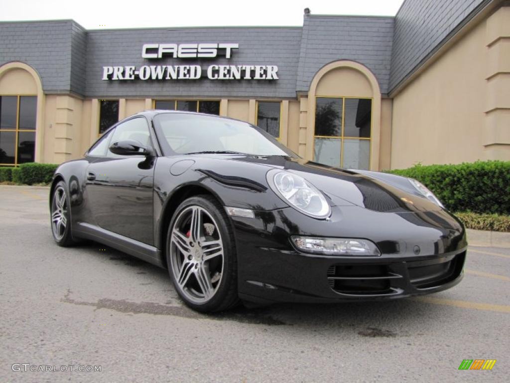 2008 911 Carrera 4S Coupe - Black / Sand Beige photo #1