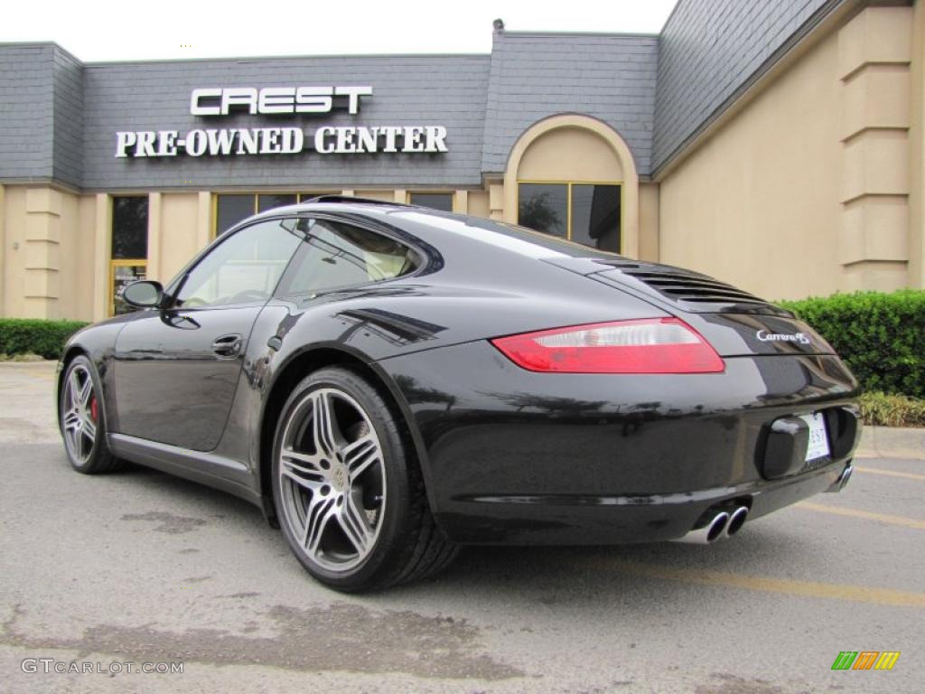 2008 911 Carrera 4S Coupe - Black / Sand Beige photo #5