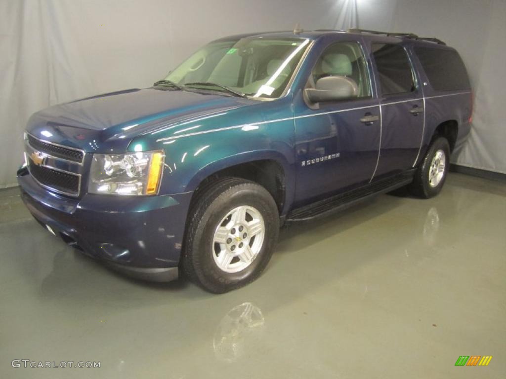 2007 Suburban 1500 LS 4x4 - Bermuda Blue Metallic / Light Titanium/Dark Titanium photo #1