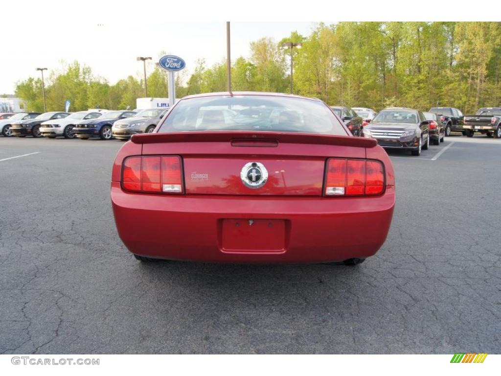 2007 Mustang V6 Premium Coupe - Redfire Metallic / Dark Charcoal photo #4