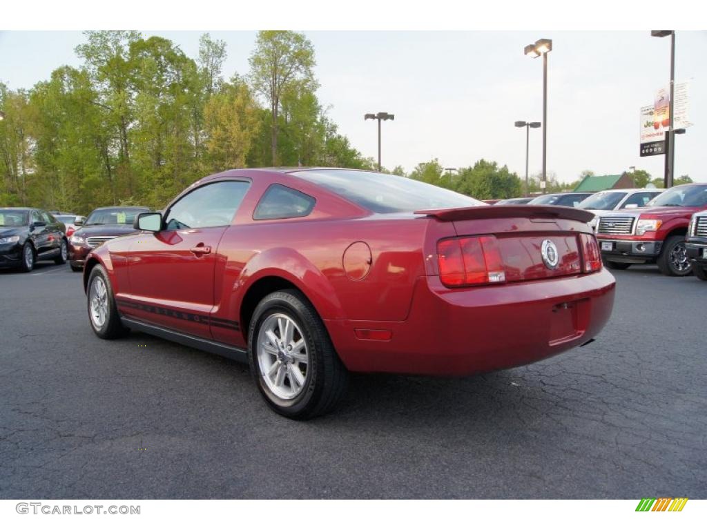 2007 Mustang V6 Premium Coupe - Redfire Metallic / Dark Charcoal photo #29
