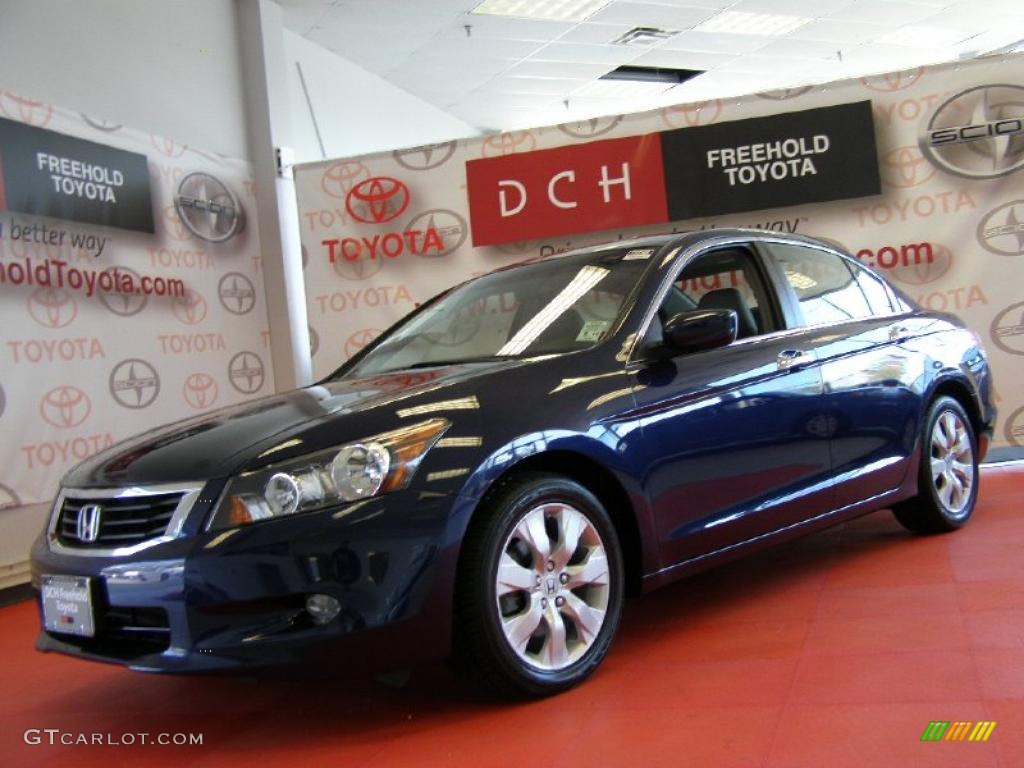 2008 Accord EX-L V6 Sedan - Royal Blue Pearl / Gray photo #1