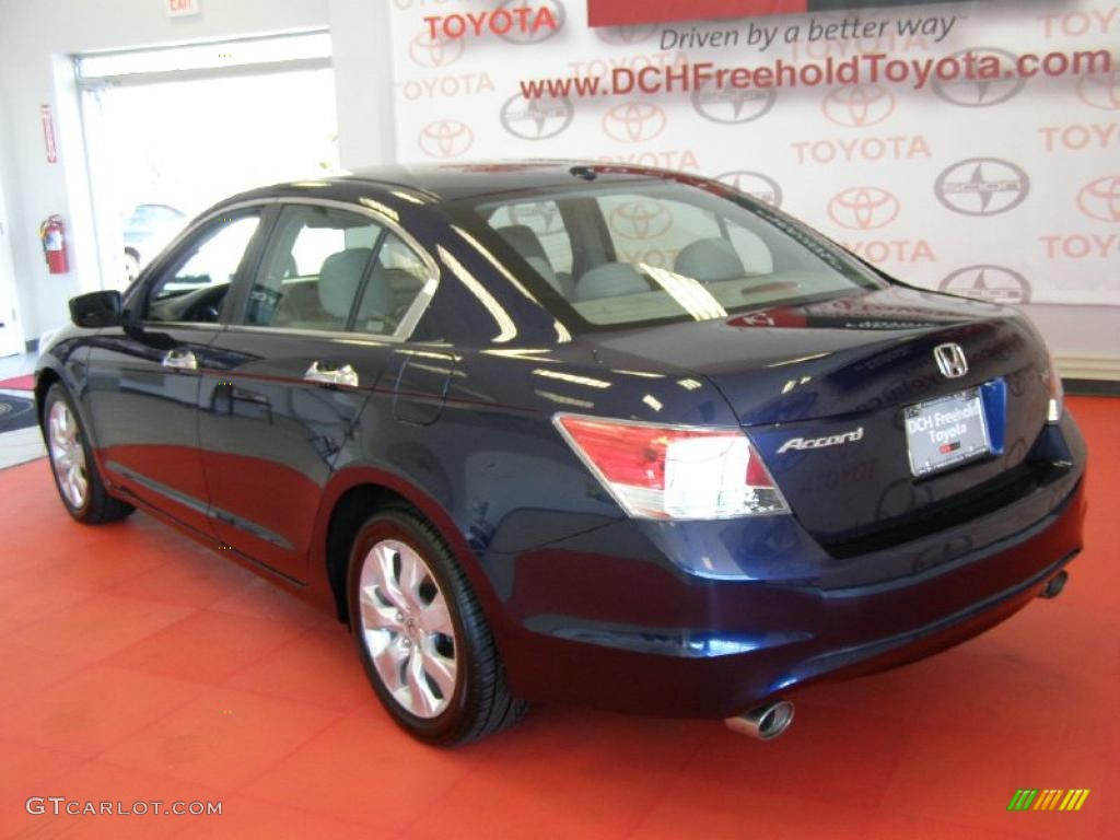 2008 Accord EX-L V6 Sedan - Royal Blue Pearl / Gray photo #6
