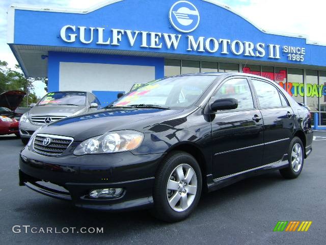 2007 Corolla S - Black Sand Pearl / Dark Charcoal photo #1