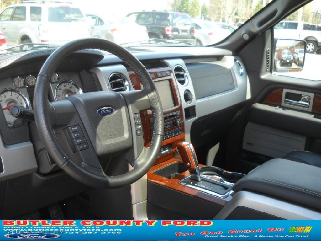 2010 F150 Lariat SuperCrew 4x4 - Ingot Silver Metallic / Black photo #7