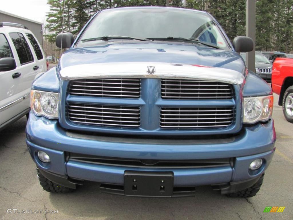 2004 Ram 1500 SLT Quad Cab 4x4 - Atlantic Blue Pearl / Dark Slate Gray photo #15