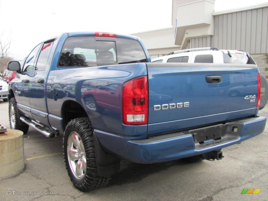 2004 Ram 1500 SLT Quad Cab 4x4 - Atlantic Blue Pearl / Dark Slate Gray photo #22