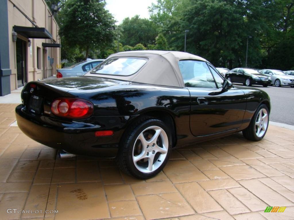 Brilliant Black 2003 Mazda MX-5 Miata LS Roadster Exterior Photo #48355924