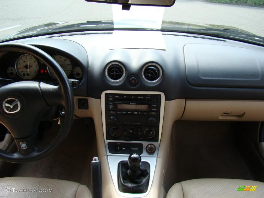 2003 Mazda MX-5 Miata LS Roadster Parchment Dashboard Photo #48355999