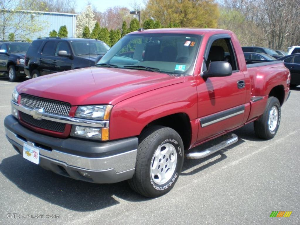 Sport Red Metallic 2004 Chevrolet Silverado 1500 LS Regular Cab 4x4 Exterior Photo #48357406