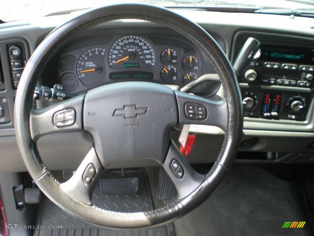 2004 Chevrolet Silverado 1500 LS Regular Cab 4x4 Dark Charcoal Steering Wheel Photo #48357586