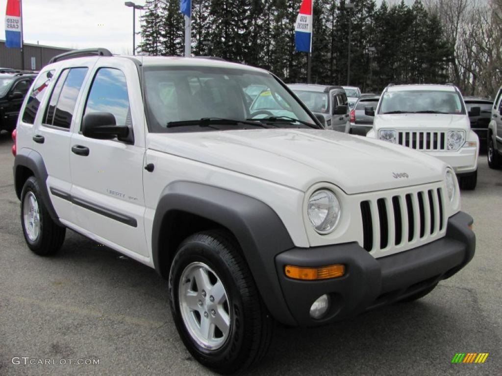2003 Liberty Sport 4x4 - Stone White / Dark Slate Gray photo #20