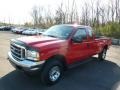 2002 Red Clearcoat Ford F250 Super Duty XLT SuperCab 4x4  photo #3