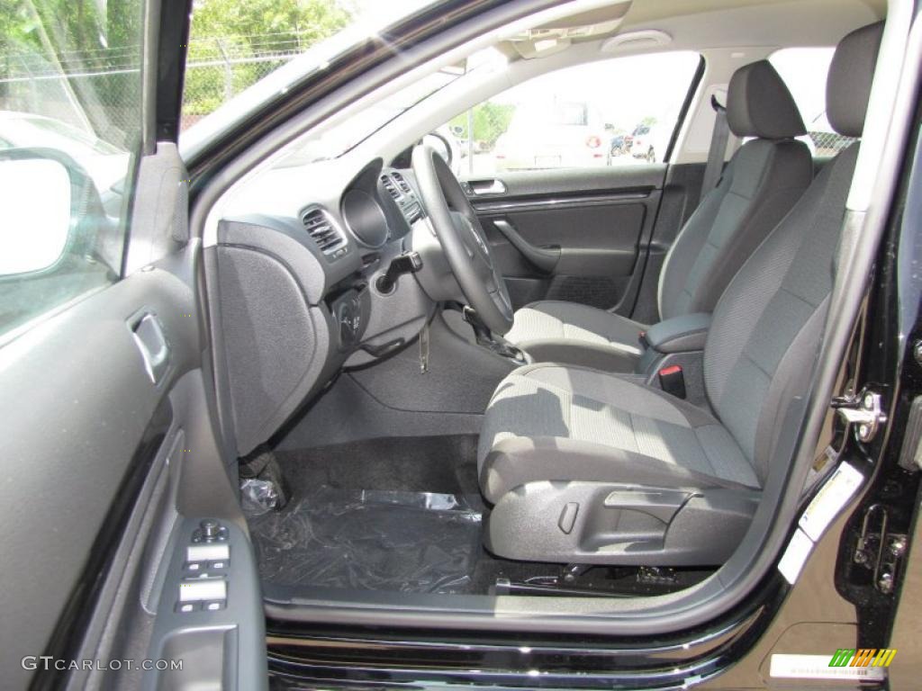 Titan Black Interior 2011 Volkswagen Jetta S SportWagen Photo #48362020