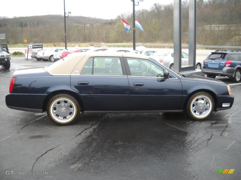 2002 DeVille DHS - Blue Onyx Metallic / Oatmeal photo #3