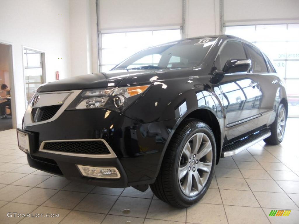 2010 MDX Advance - Crystal Black Pearl / Umber Brown photo #1