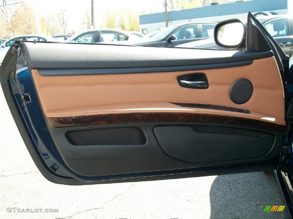 2011 BMW 3 Series 328i xDrive Coupe Saddle Brown Dakota Leather Door Panel Photo #48364718
