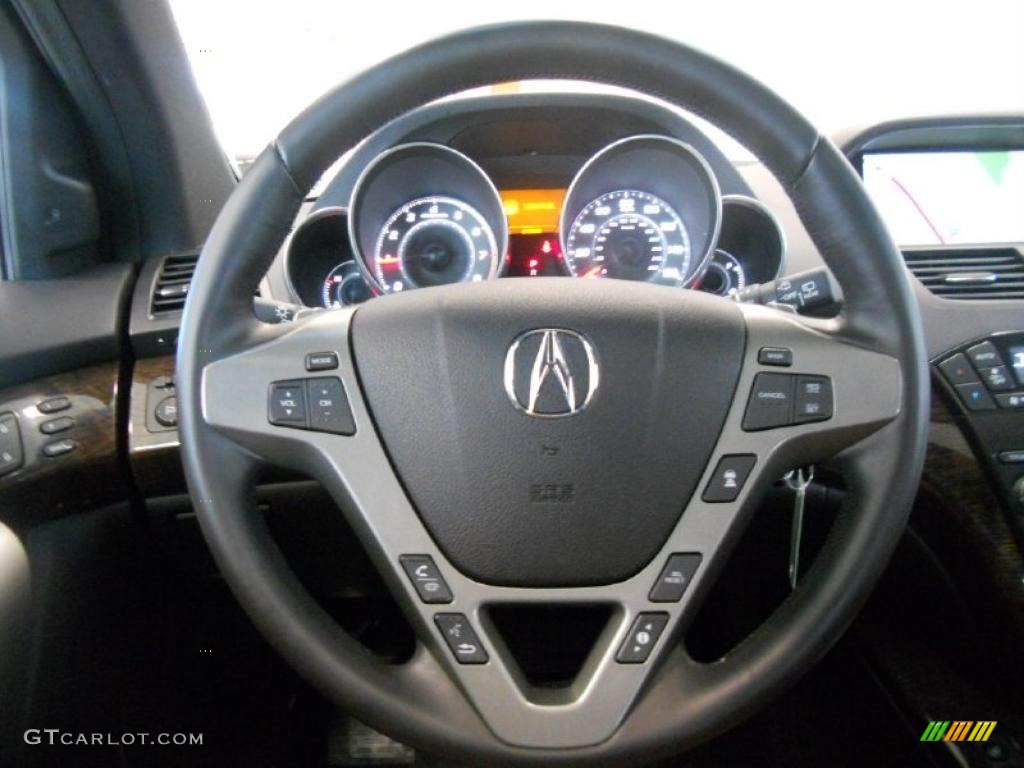 2010 Acura MDX Advance Umber Brown Steering Wheel Photo #48364954