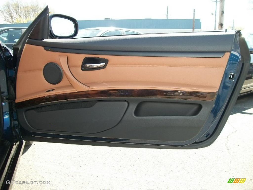 2011 BMW 3 Series 328i xDrive Coupe Saddle Brown Dakota Leather Door Panel Photo #48364963