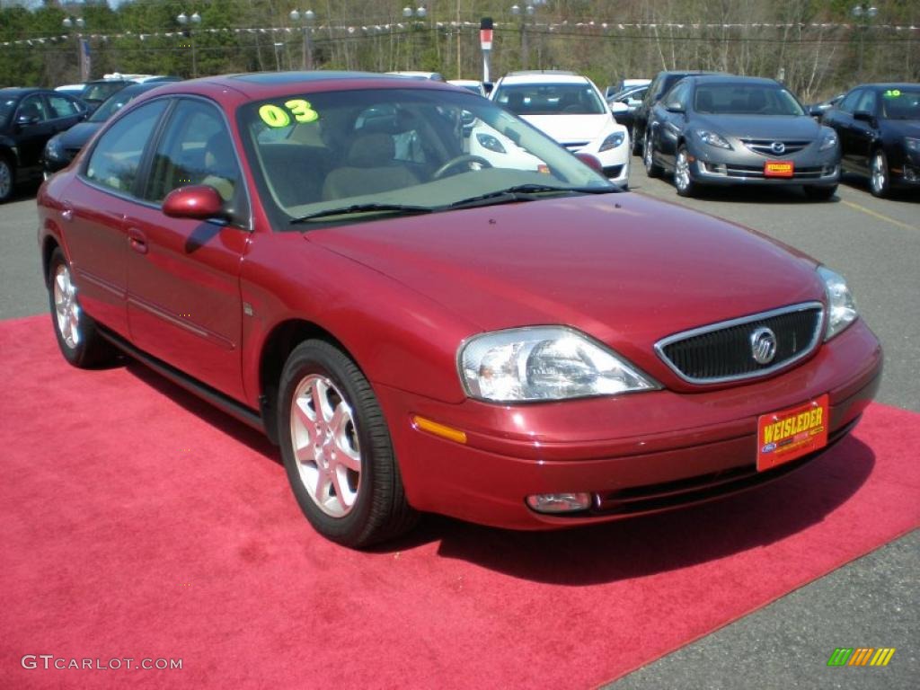 2003 Sable LS Premium Sedan - Matador Red Metallic / Medium Parchment photo #5