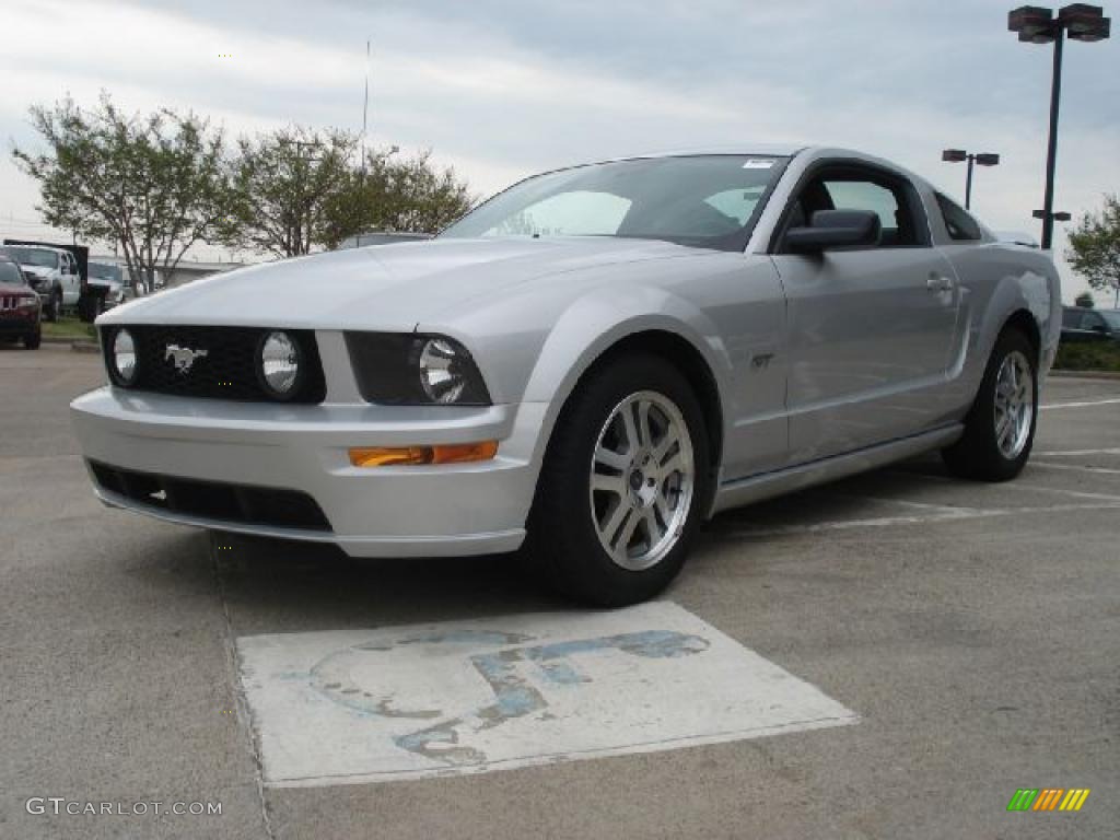Satin Silver Metallic 2005 Ford Mustang GT Premium Coupe Exterior Photo #48365452