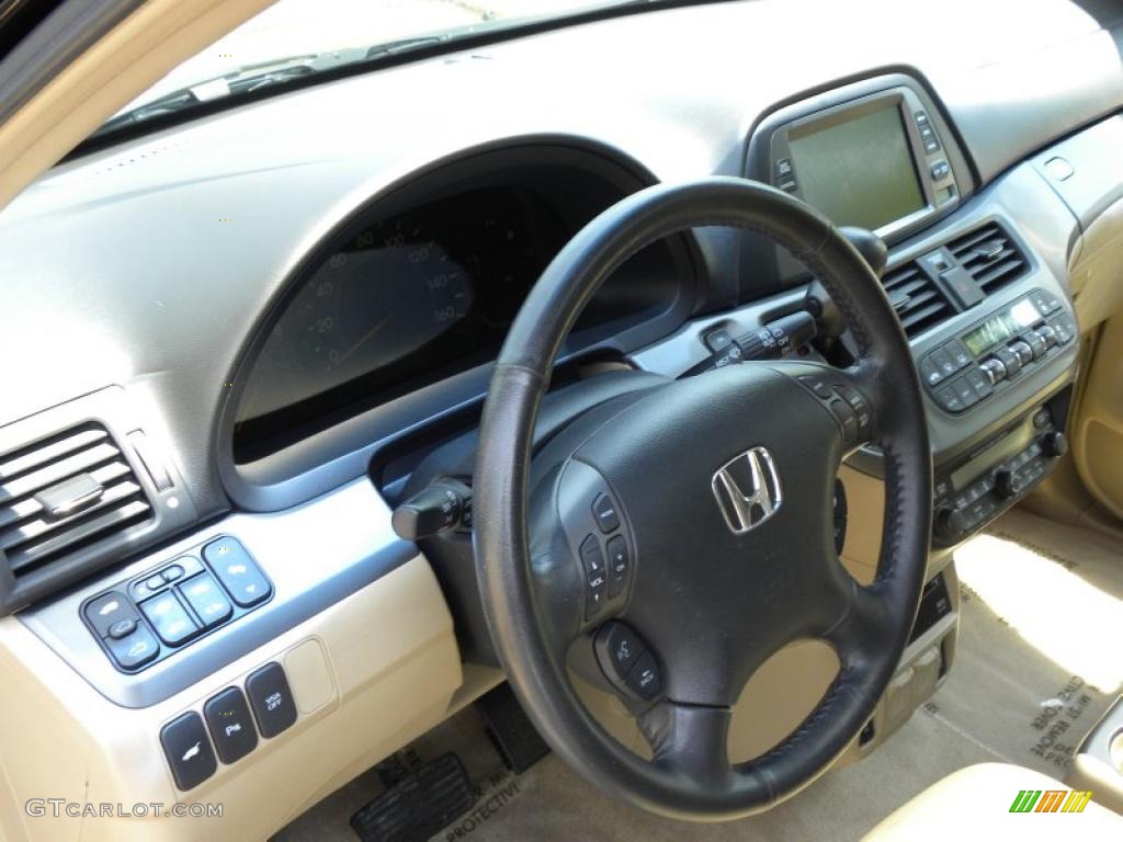2006 Honda Odyssey Touring Ivory Steering Wheel Photo #48368449