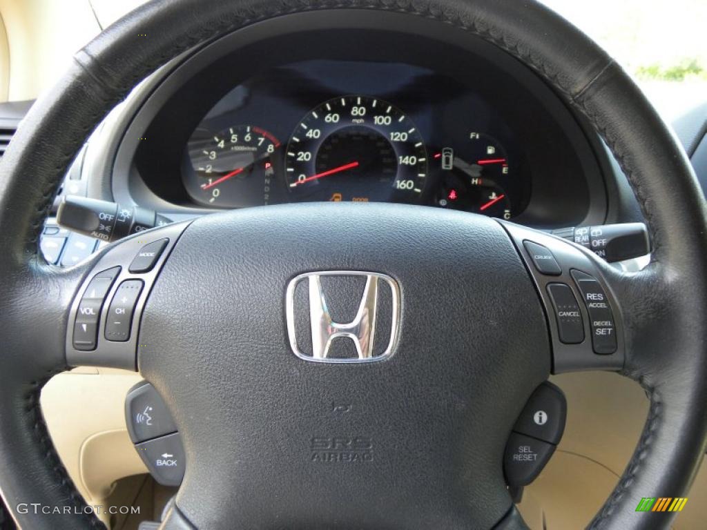 2006 Honda Odyssey Touring Ivory Steering Wheel Photo #48368803